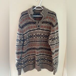 G.H. Bass & Co. Men's Turtleneck Sweater - Brown and Tan